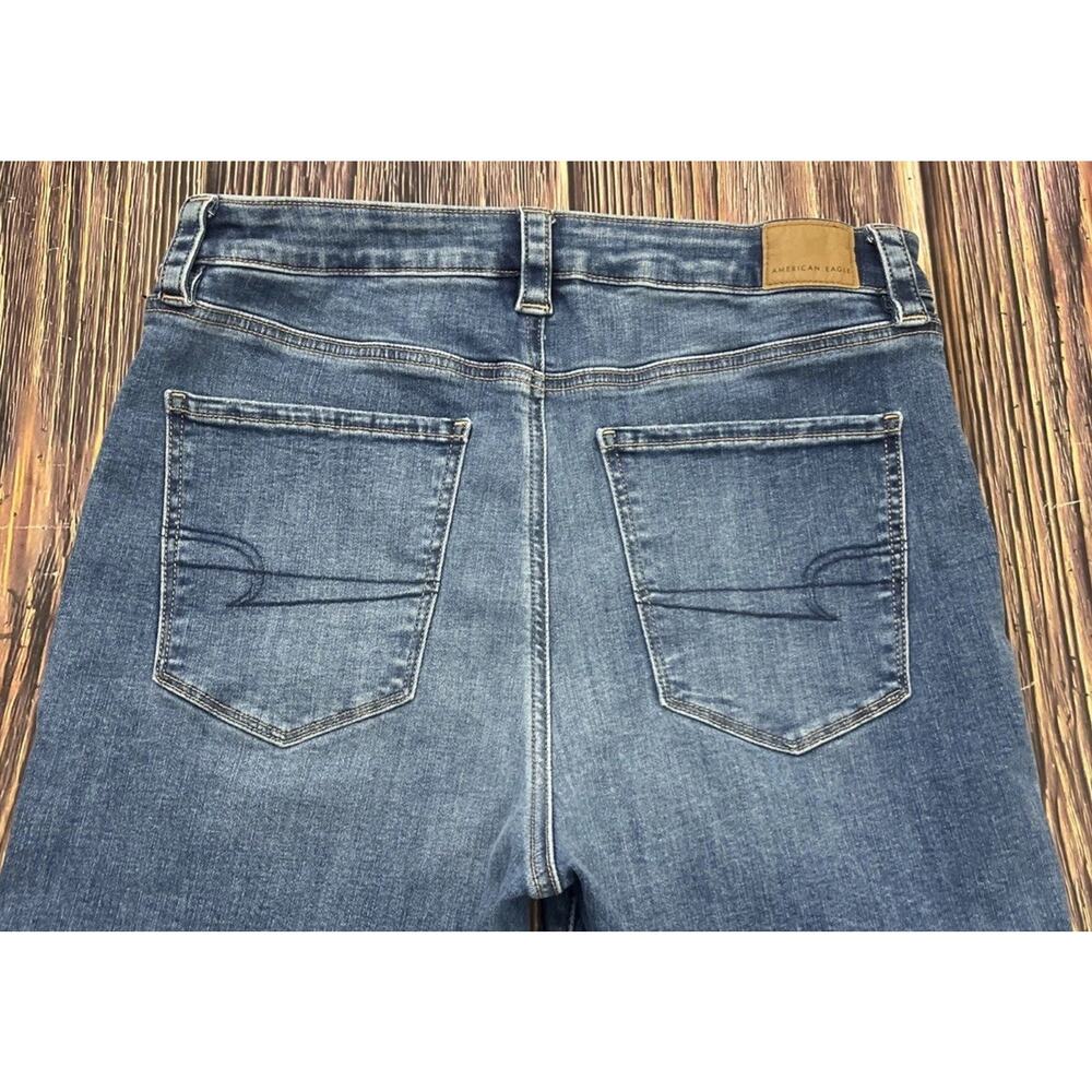 American Eagle Outfitters Super Hi-Rise Flare Jeans Womens Sz 14 Regular Stretch